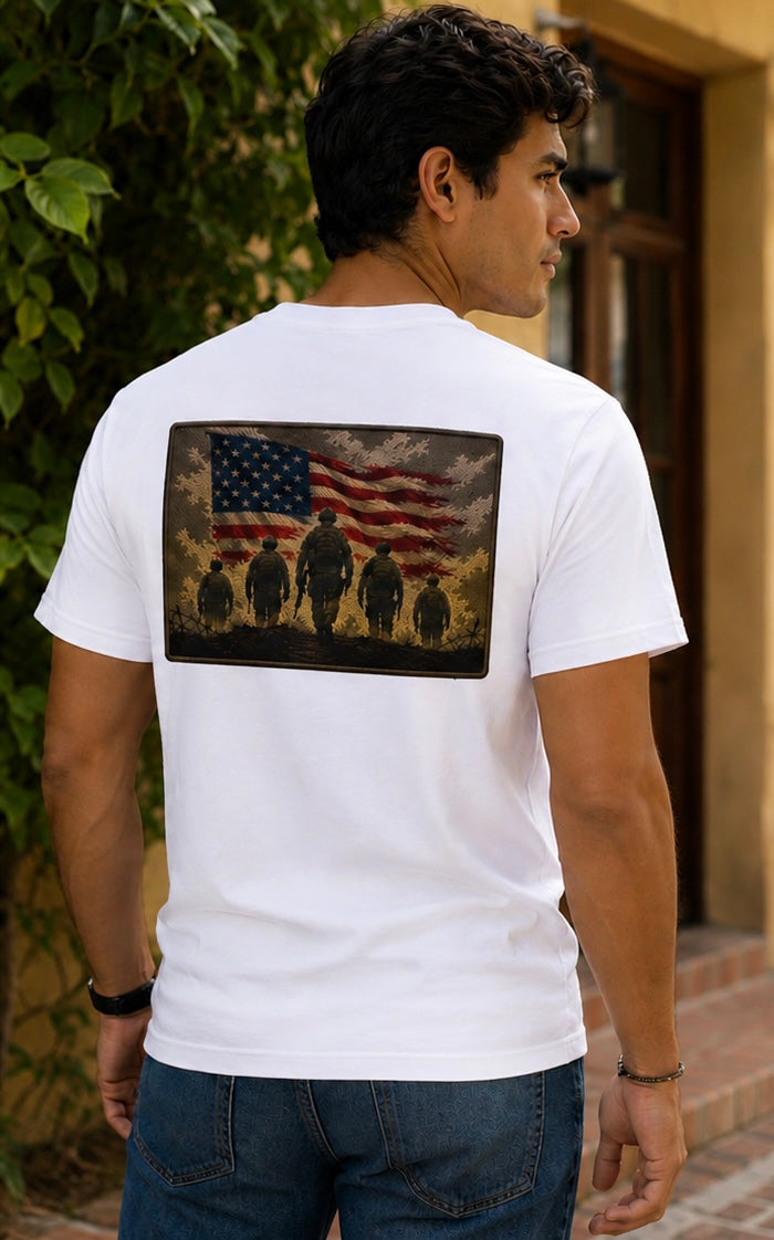 Land of the Free – Patriotic Veteran Tribute T-Shirt