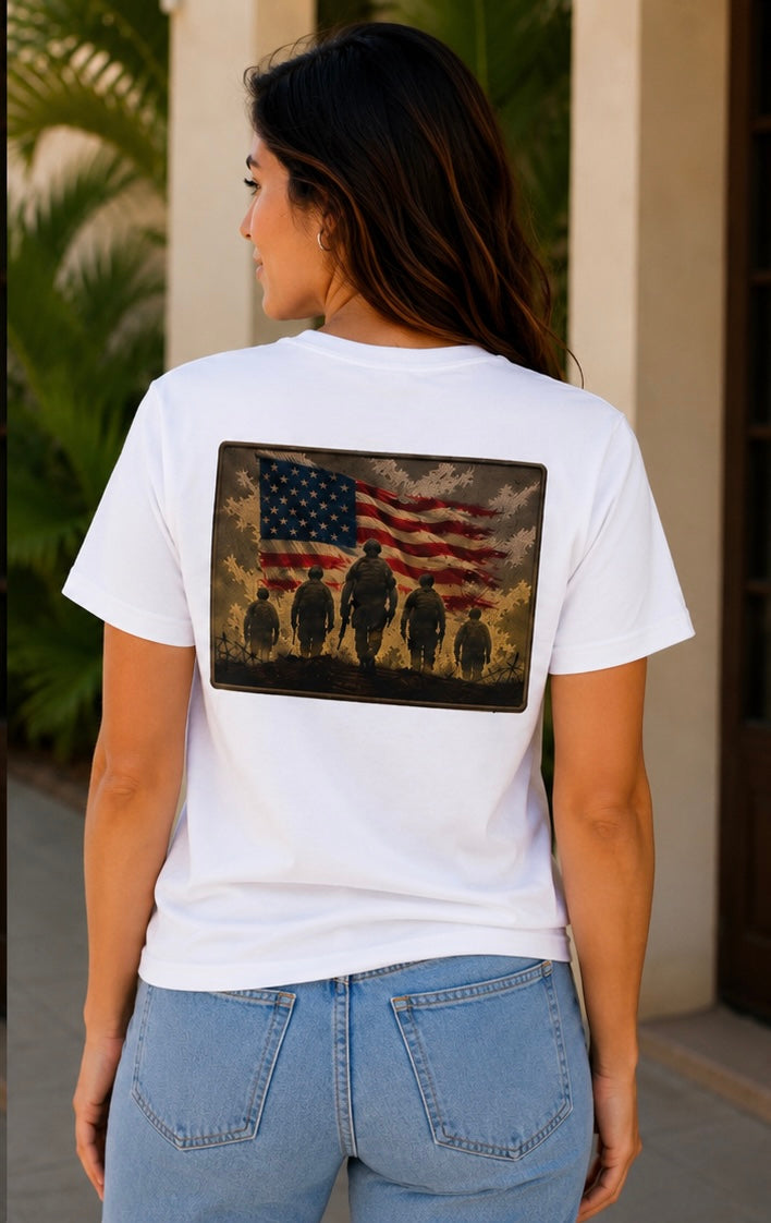 Land of the Free – Patriotic Veteran Tribute T-Shirt